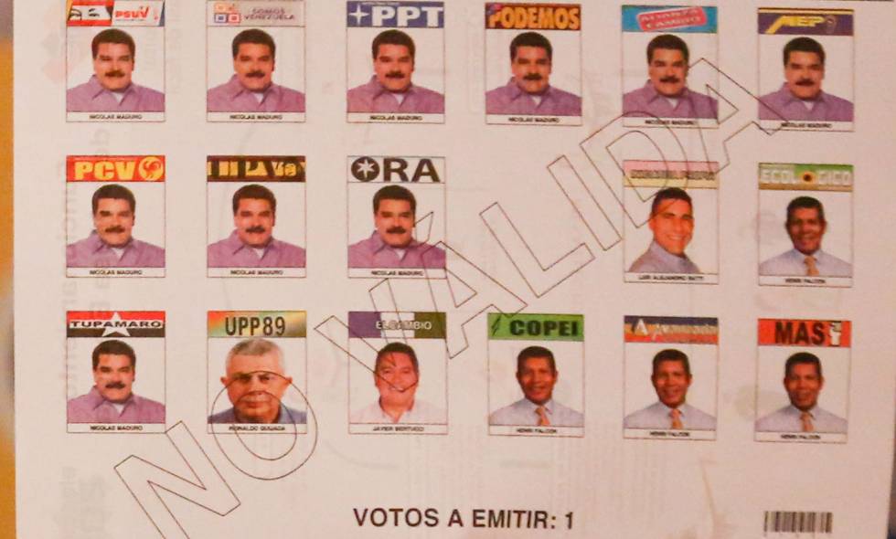 El particular tarjetón de elecciones presidenciales en Venezuela : Maduro aparece 10 veces | Noticias de Buenaventura, Colombia y el Mundo