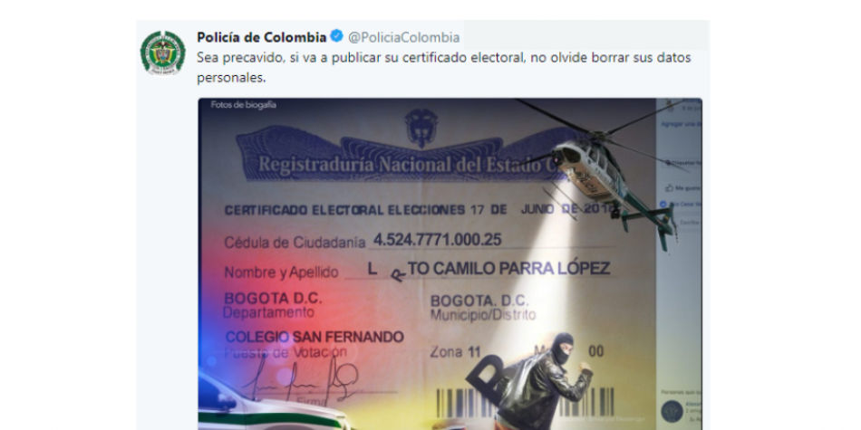 No se recomienda publicar su certificado electoral en redes | Noticias de Buenaventura, Colombia y el Mundo