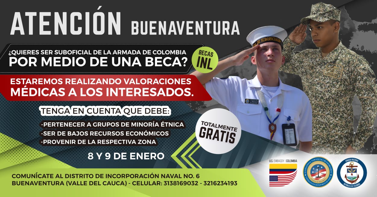 Quieres ser Sub Oficial de la Armada Nacional por medio de Una Beca? | Noticias de Buenaventura, Colombia y el Mundo