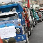 Bloqueos por protesta de camioneros en varios puntos de Bogotá