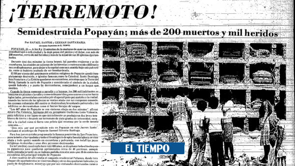 Se cumplen 37 años del terremoto que destruyó Popayán en 1983 - Cali - Colombia
