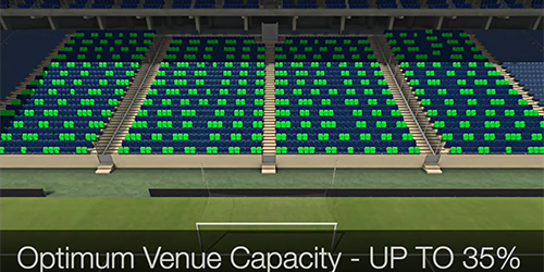 El sistema de selección de asientos de 3D Digital Venue. Foto: Innovadores