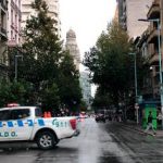 La emblemática avenida 18 de julio en el centro Montevideo, con el tráfico limitado por la cuarentena (Catalina Weiss)