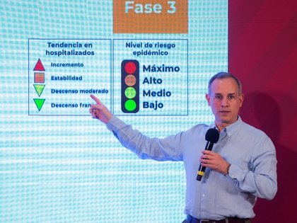 El subsecretario explicó qué actividades podrán operar durante los colores rojo y naranja del semáforo epidemiológico (Foto: EFE/Presidencia de México/)
