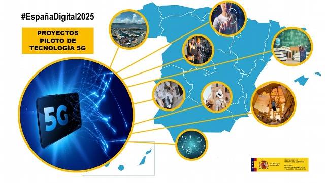 Mapa de nuevos proyectos 5G en España
