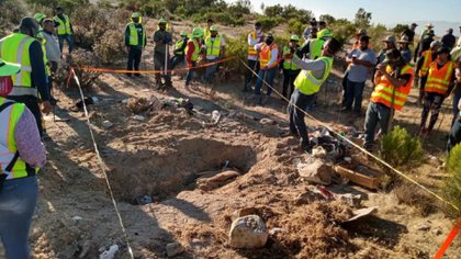 Tras una semana de búsqueda, hallaron una fosa clandestina en Tijuana (Foto:  Fernando Ocegueda, presidente de la Asociacion unidos por los desaparecidos de Baja California)