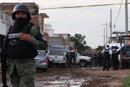 Fotografía con fecha del 1 de julio de 2020 que muestra la zona donde fueron asesinados 27 jóvenes en el municipio de Irapuato, en el estado de Guanajuato (México). EFE/Str/Archivo
