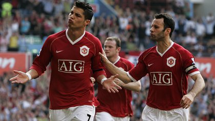 El antecedente más cercano de una victoria abultada en un partido de cuartos de final: en 2007, el Manchester United de Cristiano Ronaldo le gano 7-1 a la Roma en Old Trafford (Shutterstock})