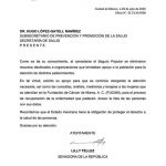 La carta íntegra que Lilly Téllez envió a López-Gatell (Foto: Cortesía)