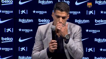 Luis Suárez se emocionó hasta las lágrimas en su despedida del FC Barcelona.
