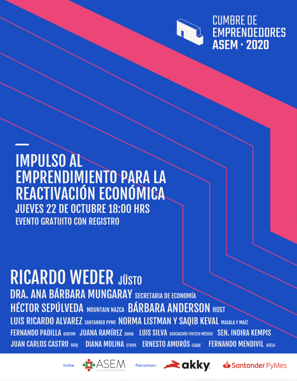 La Asociación de Emprendedores de México te invita gratis a su tercera cumbre este 22 de octubre