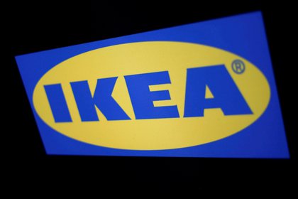 FILE PHOTO: The logo of the Swedish furniture retailer IKEA in Mexico City, Mexico May 22, 2019. REUTERS/Edgard Garrido/File Photo