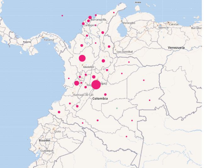 Mapa de casos y muertes por coronavirus por departamentos en Colombia: hoy, 10 de noviembre