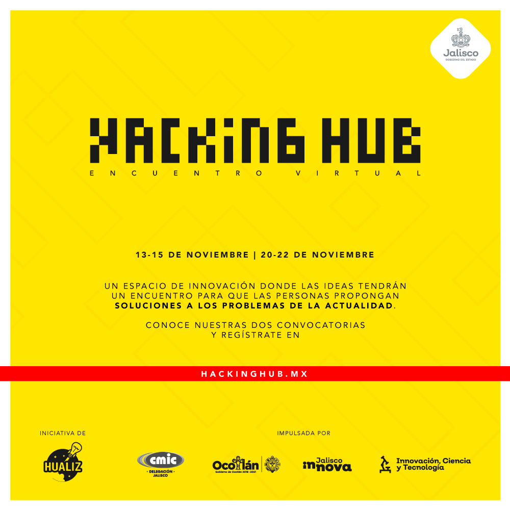 Presentan encuentro virtual Hacking Hub para dar solución a retos sociales, económicos y medioambientales de Jalisco