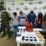 Privadas de las libertad cuatro personas que al parecer transportaban 10 kilos de base de coca