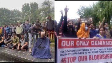 Asesinato de Rahul Bhat: Decenas de pandits de Cachemira tonsuran sus cabezas en protesta contra la administración de J&K | Noticias de Buenaventura, Colombia y el Mundo