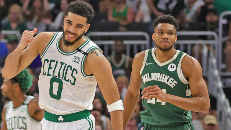 Celtics vs. Bucks: Jayson Tatum, Giannis Antetokounmpo van golpe por golpe en una pelea de peso pesado para la historia | Noticias de Buenaventura, Colombia y el Mundo