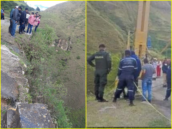 Dos estudiantes que al parecer aprendían a conducir moto cayeron del puente de Juanambú