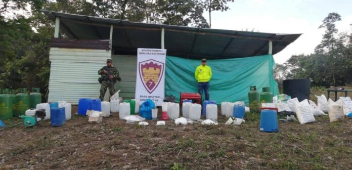 Policía incautó laboratorio con 15.000 gramos de base coca en Villavicencio