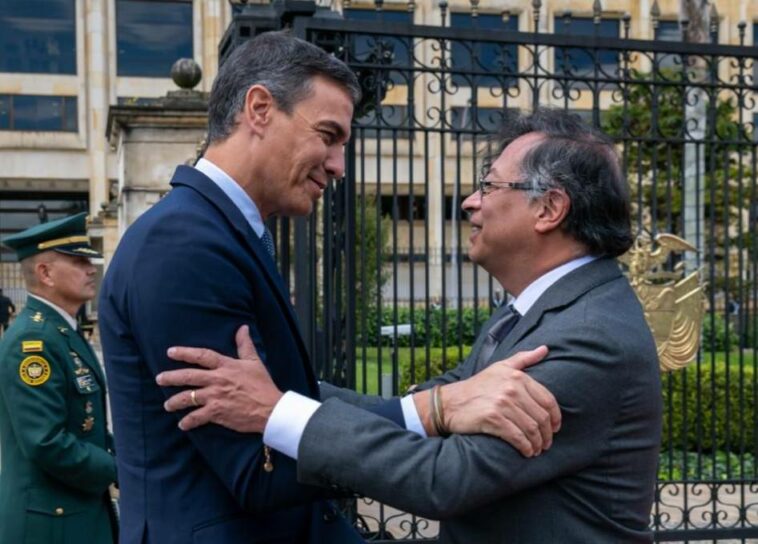 Colombia rindió honores militares a Pedro Sánchez, jefe de Gobierno de España
