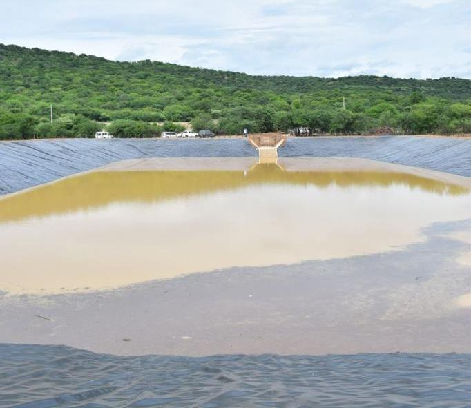 Dos reservorios para almacenar aguas lluvias que beneficiará a las comunidades de Ballenas y Las Palmitas, en el resguardo indígena de Trupio Gacho.