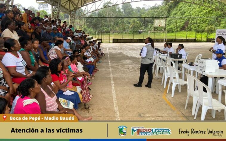 En la comunidad de Boca de Pepé – Medio Baudó, se realizó Importante jornada de atención a las víctimas.