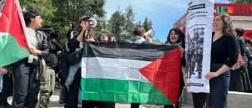 Protesta a favor de Palestina se realizó frente a los pabellones israelí y estadounidense en la Bienal de Venecia | Noticias de Buenaventura, Colombia y el Mundo