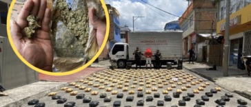 En actividades operativas contra el narcotráfico, se hizo la captura de tres personas transportando marihuana en camión y automóvil en el Pedregal, Nariño.