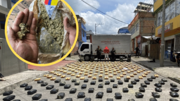 En actividades operativas contra el narcotráfico, se hizo la captura de tres personas transportando marihuana en camión y automóvil en el Pedregal, Nariño.